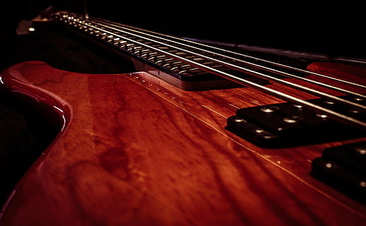 brown and black electric guitar, bass, l-2000, e bass, music HD wallpaper