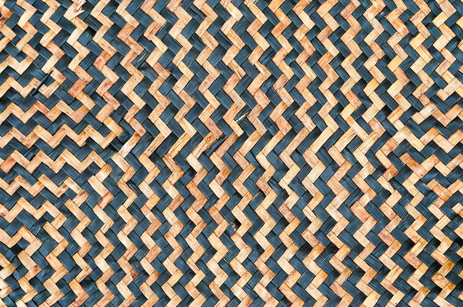 blue and beige chevron, Woven, Pattern, Texture, Backdrop, surface HD wallpaper