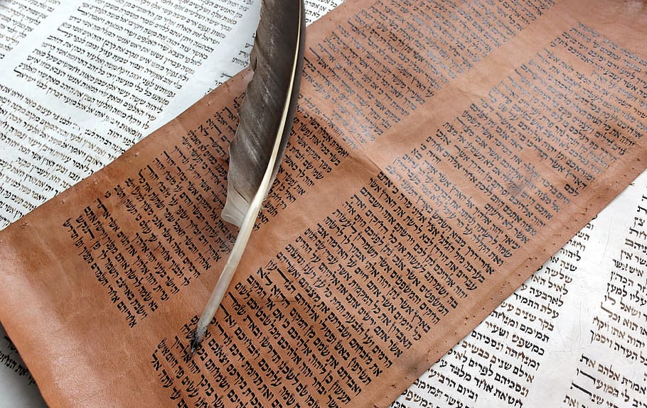 feather on brown paper, Bible, Old Book, Book, Paper, starodruk