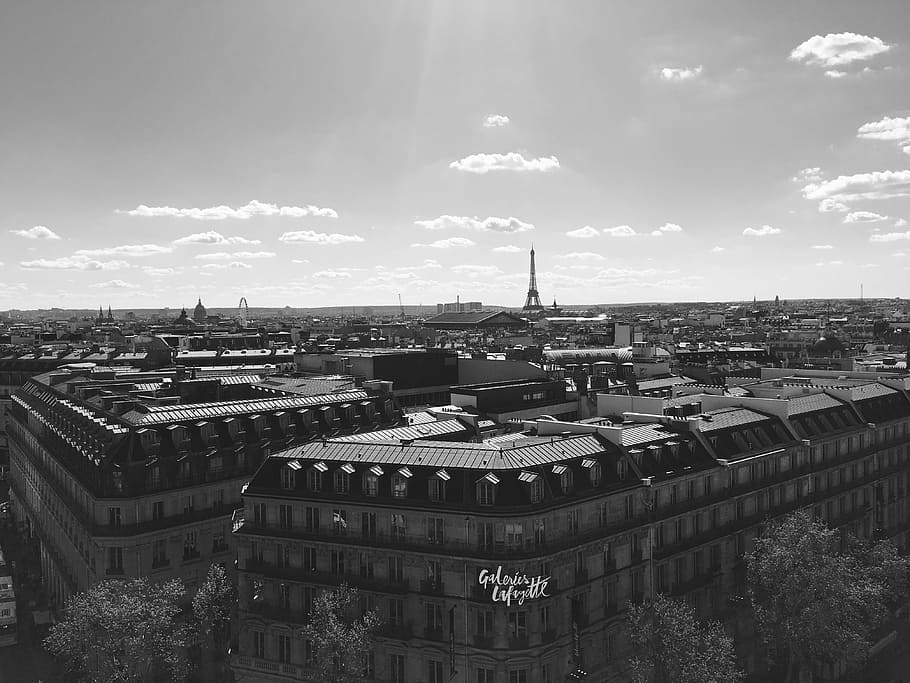 france, paris, eiffel tower, roofs, monument, fireplaces, architecture HD wallpaper