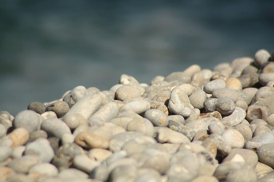 pierre, beach, sea, side, ocean, nature, rocks, shore, water HD wallpaper