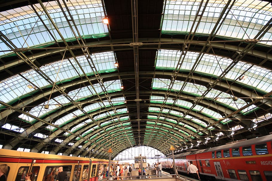 Berlin, Germany, Train, Railway Station, building, platform HD wallpaper