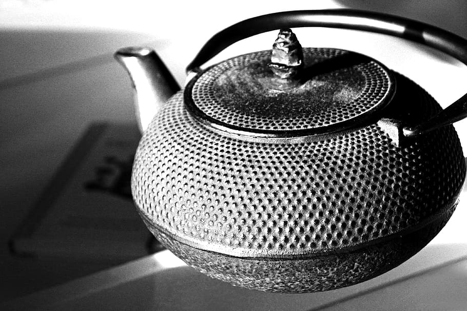 still, items, things, kettle, vintage, texture, dots, shapes HD wallpaper