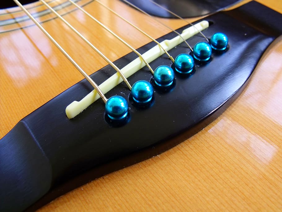 brown and black acoustic guitar, Acoustic, Guitar, Bridge, Strings HD wallpaper