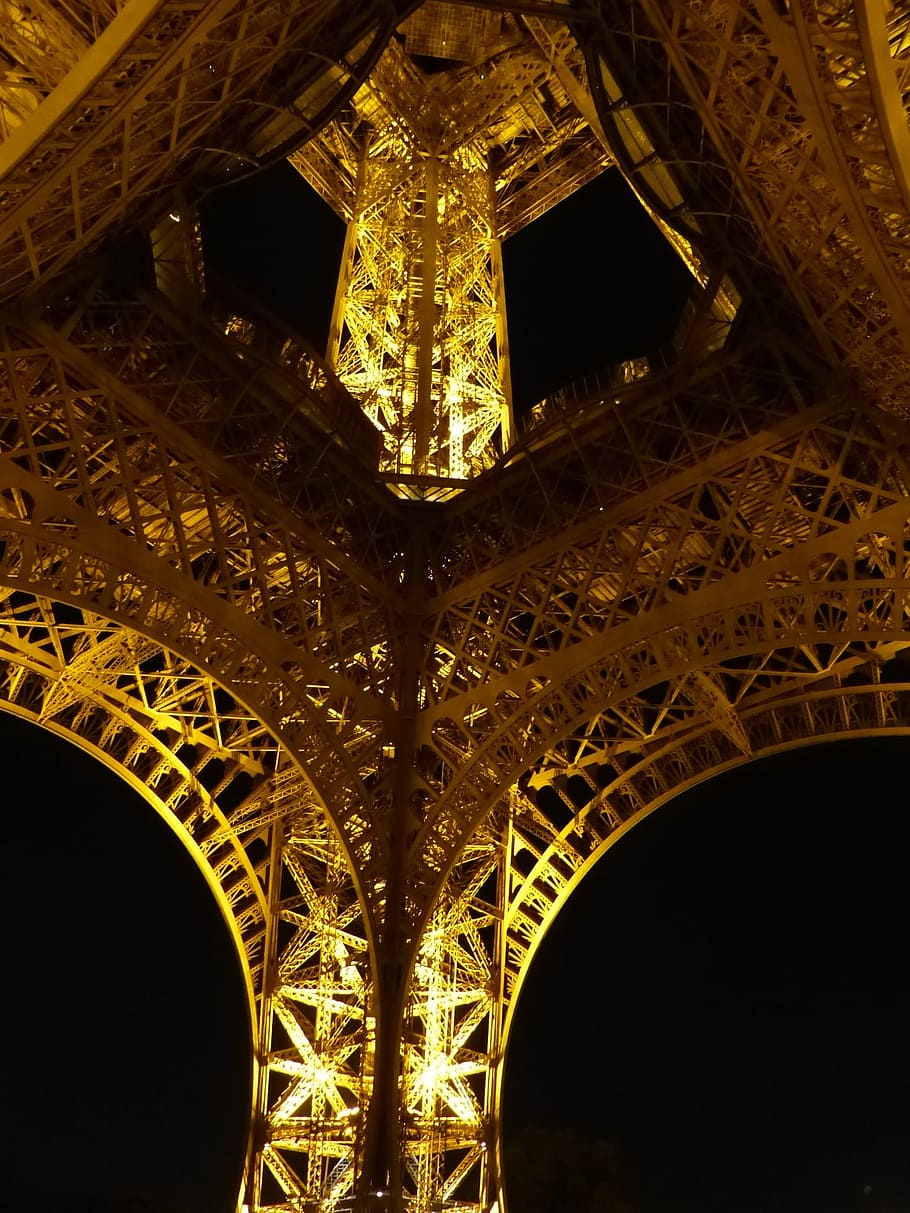 Paris, Night, Eiffel Tower, Lights, architecture, famous Place HD wallpaper