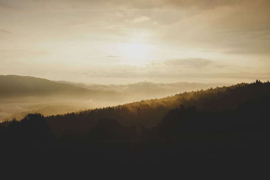 photo of mountain during golden hour, nature, mountains, sunset HD wallpaper