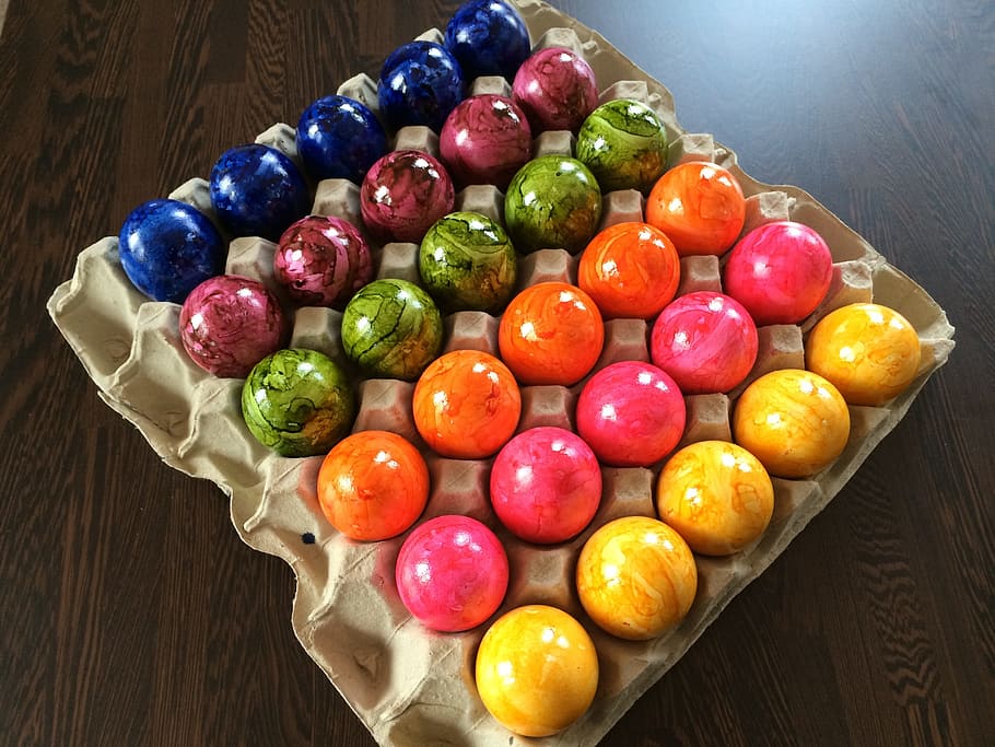 easter eggs, colorful, food, food and drink, healthy eating HD wallpaper
