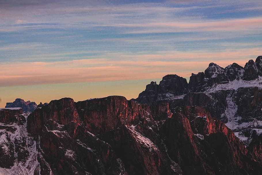photo of brown and white snowing mountains, nature, scenics, landscape HD wallpaper