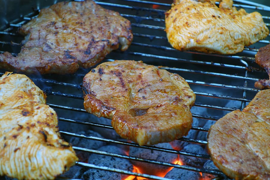 barbecue, meat, summer, grill, grilled, steak, tasty, delicious HD wallpaper