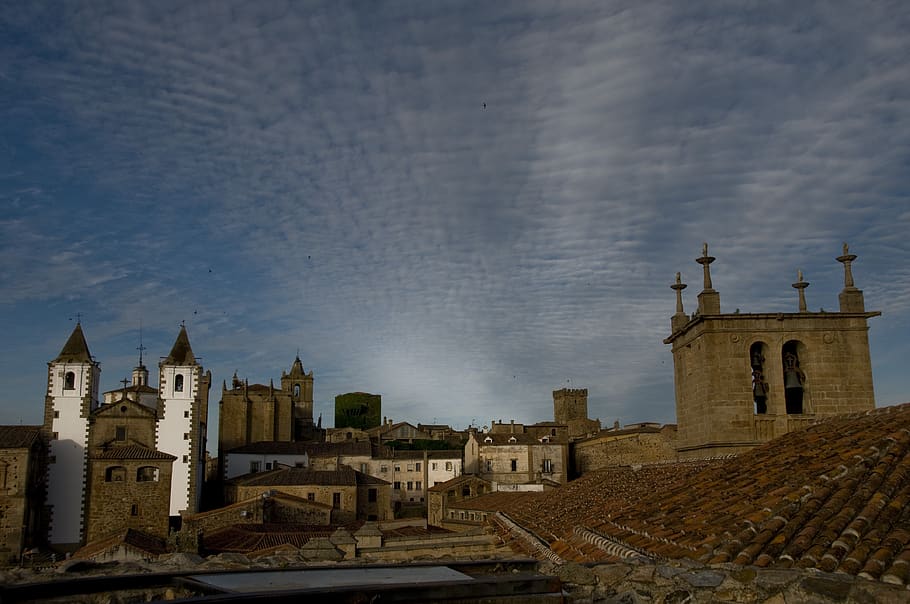 cáceres, dawn, heritage, architecture, built structure, building exterior HD wallpaper