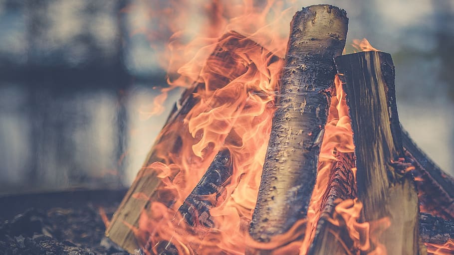 fire, flame, burn, firewood, light, burning, heat - temperature HD wallpaper