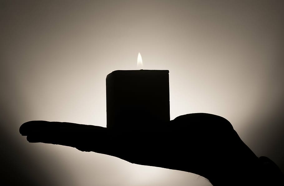 person holding lighted candle, meditation, hand, keep, heat HD wallpaper