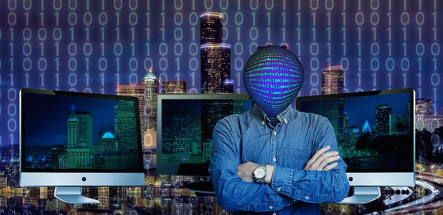 man wearing blue denim jacket, company, technology, human, computer, HD wallpaper