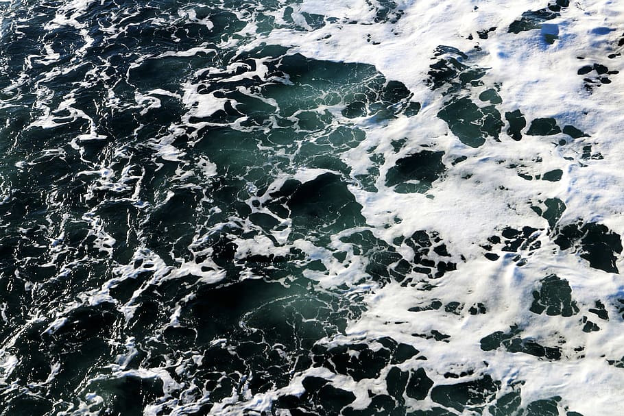 close up photography of sea wave, water waves photo, water texture HD wallpaper