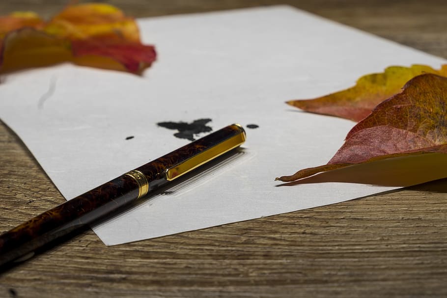 filler, writing implement, leave, writing utensil, fountain pen HD wallpaper