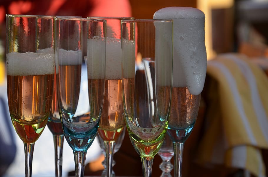 summer, champagne, sparkling wine, abut, celebration, alcoholic, HD wallpaper