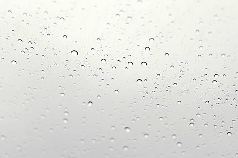 water droplets, glass, drops, rain drops, raining, wet, grey HD wallpaper