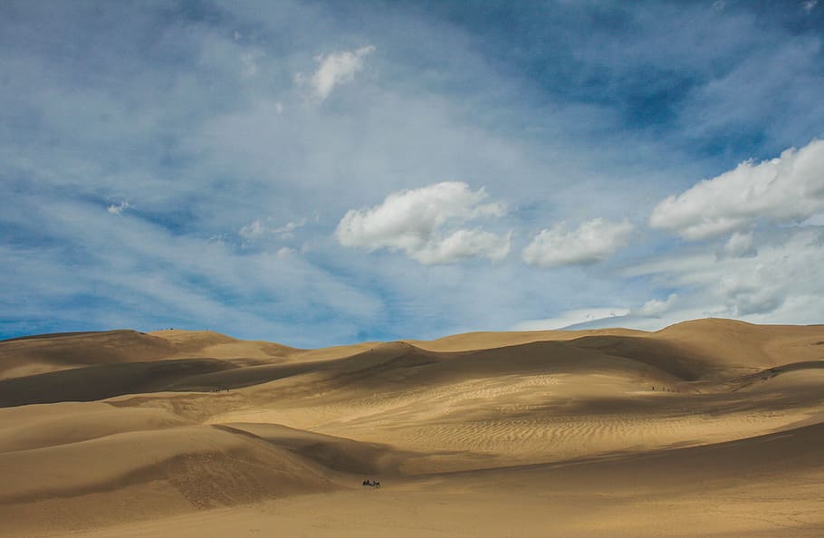 The Great Sand Dunes, desert, camel, cloud, sky, nature, landscape HD wallpaper