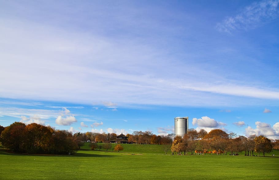 landscape, clouds, nature, clouds form, sky, blue, building exterior HD wallpaper