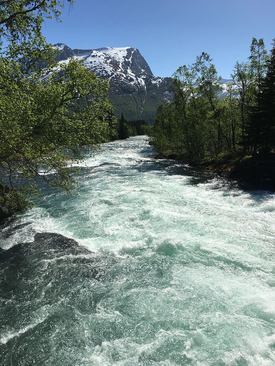 river, mountains, nature, landscape, water, travel, forest HD wallpaper