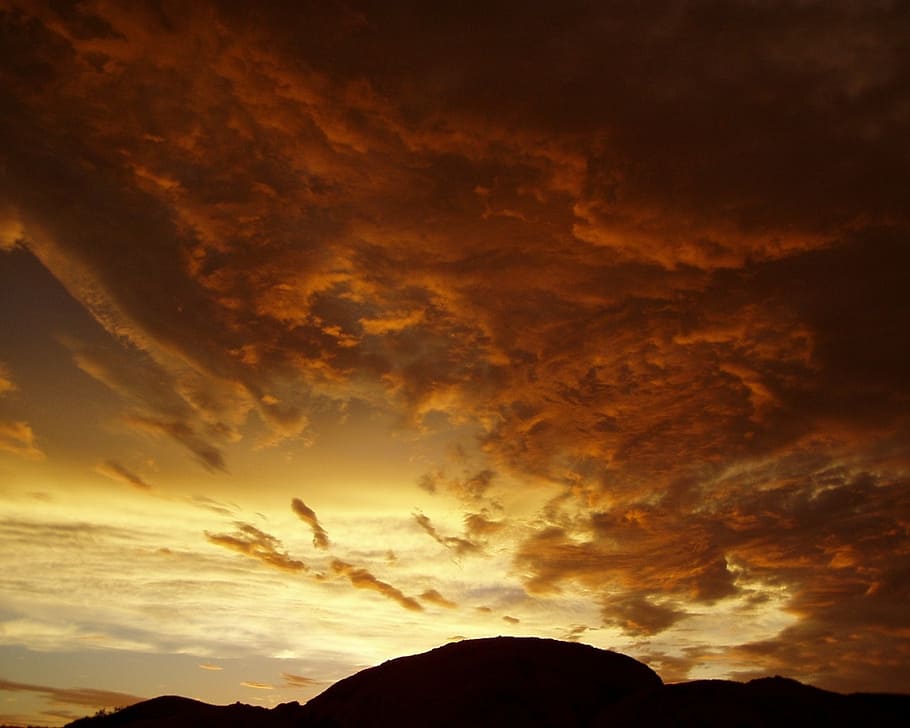 evening, clouds, sunset, afterglow, abendstimmung, cloud - sky HD wallpaper