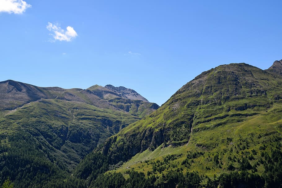 mountains, alpine, green, sky, nature, scenics - nature, beauty in nature HD wallpaper
