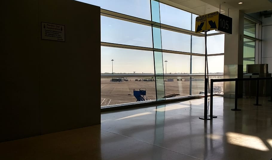Airport, Interior, Inside, Window, departure, checkin, capital, HD wallpaper
