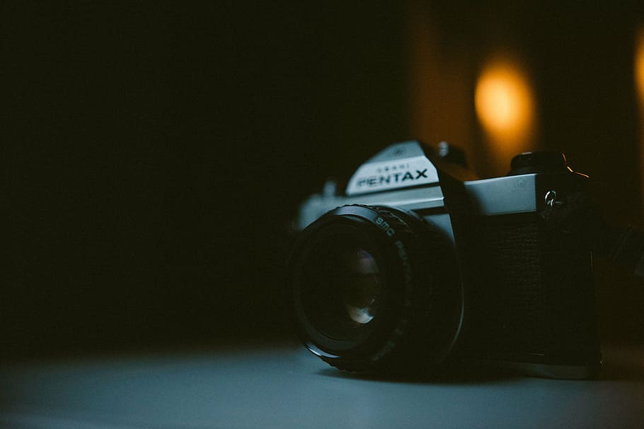 gray and black Pentax camera, photography, blur, bokeh, camera - Photographic Equipment