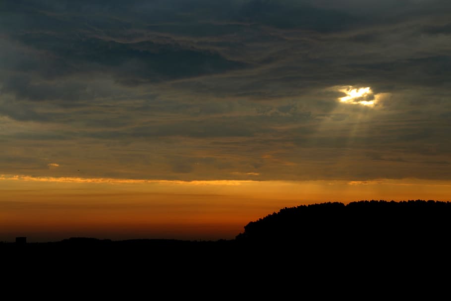 cloud, storm, twilight, sun, sky, landscape, sunset, nature HD wallpaper