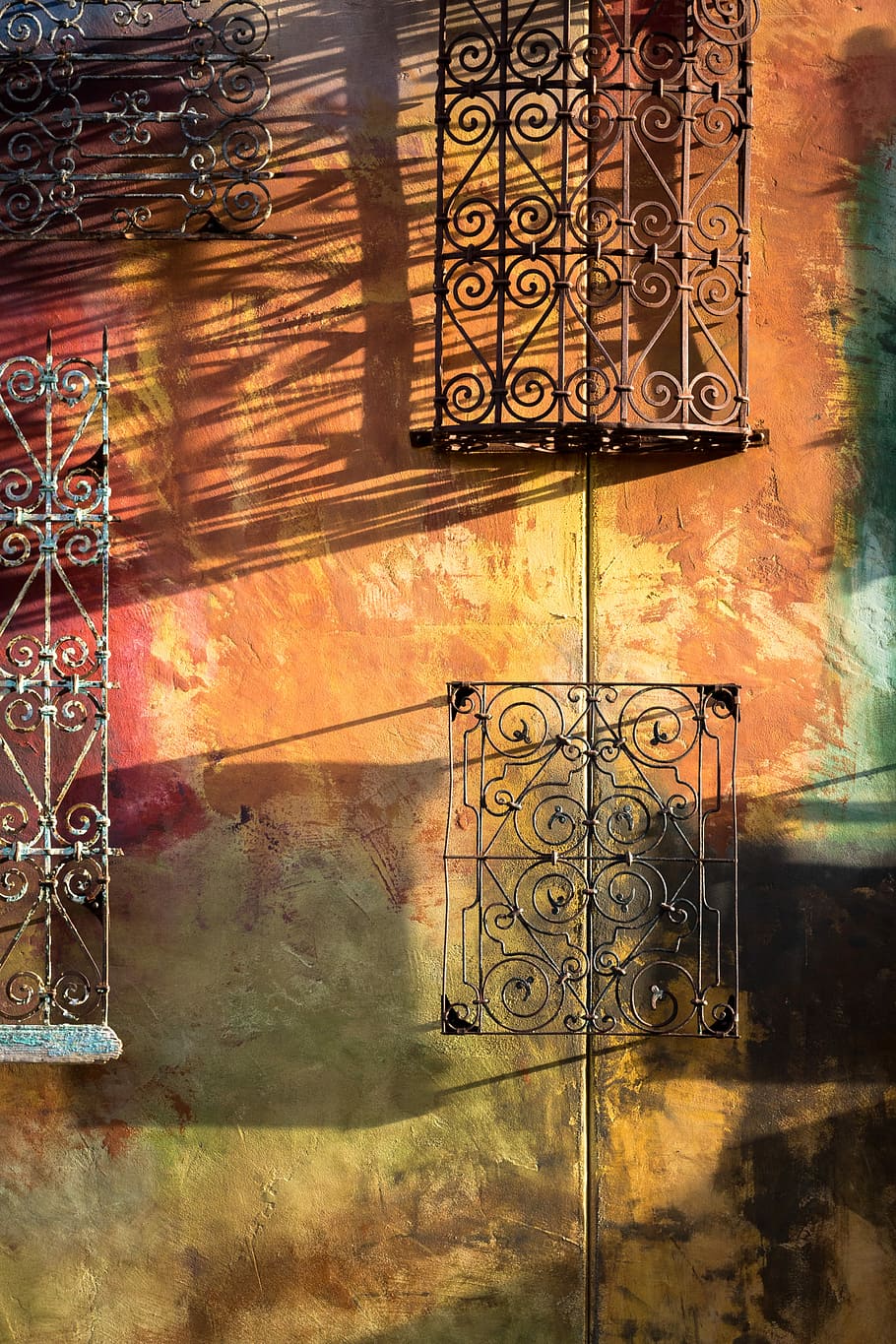 four gray metal racks, untitled, pattern, fixture, decoration HD wallpaper