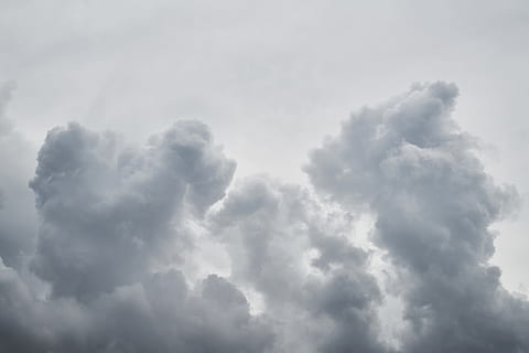 white clouds at daytime, dark, storm, background, beautiful HD wallpaper