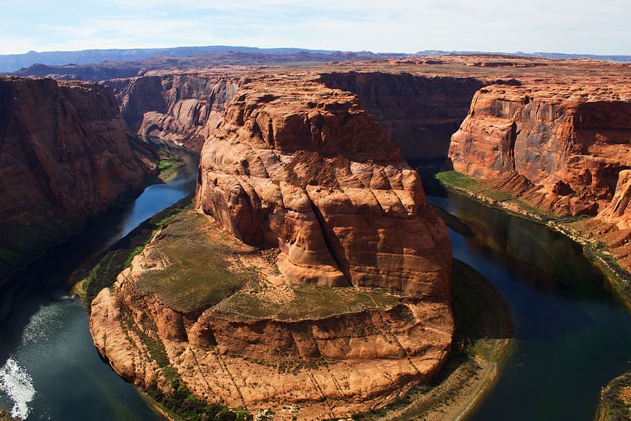 Horseshoe Bend, Arizona, mountain, rock, river, canyon, ravine HD wallpaper