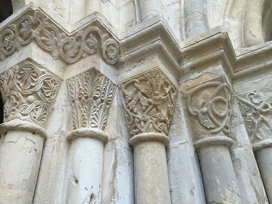 architecture, columns, old, facade, cathedral, art and craft HD wallpaper