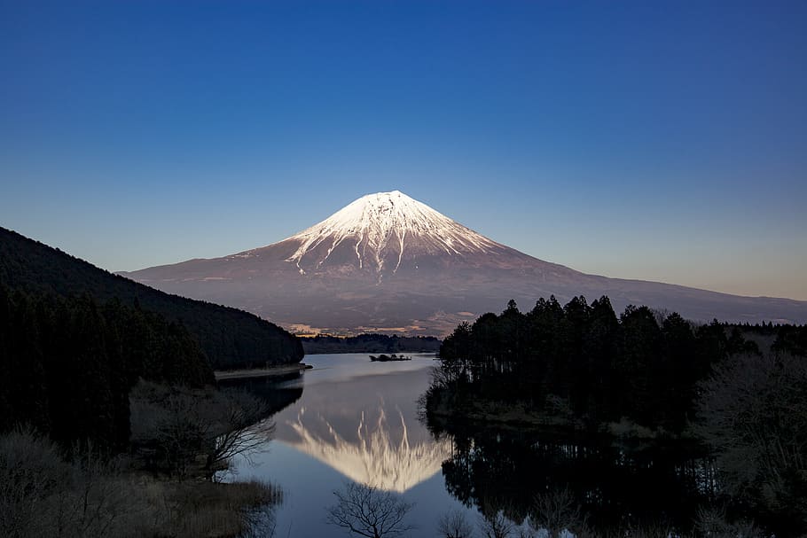 landscape photography of Mt. Fuji , Japan, Mt Fuji, Lake Tanuki, HD wallpaper