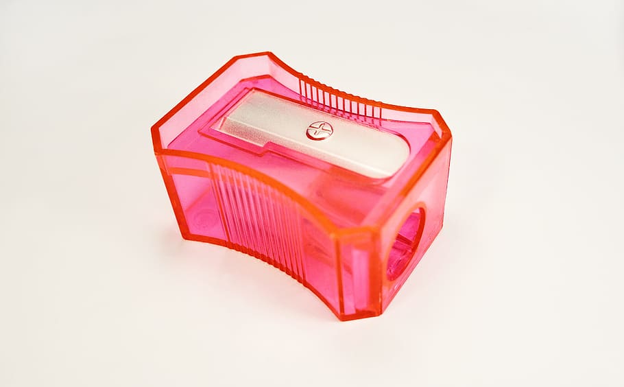 pencil sharpener, crayon, tool, shavings, writing, paper, office HD wallpaper