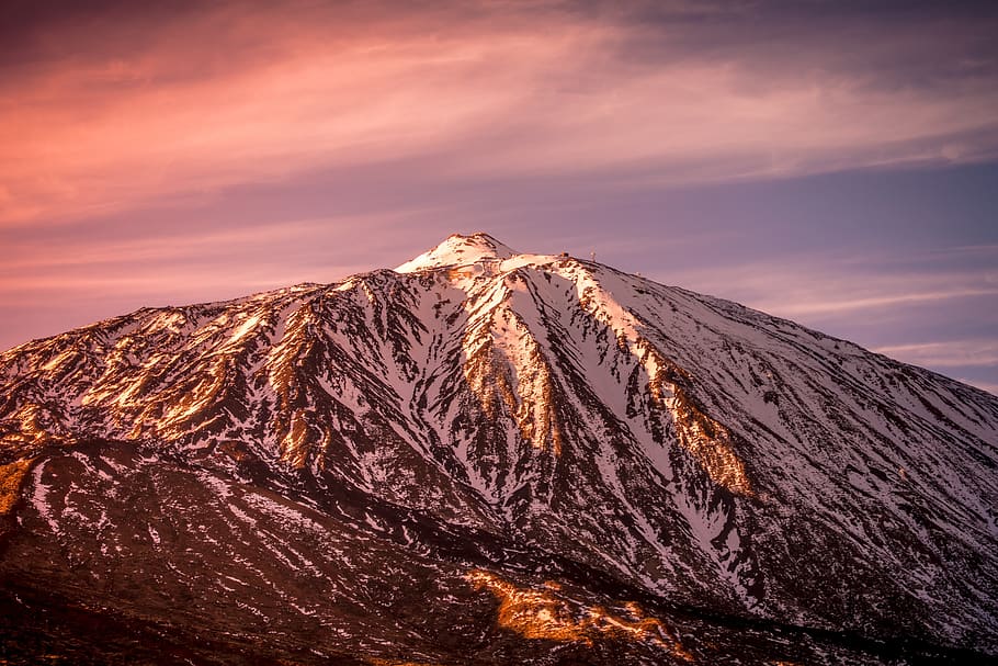 mountain, clouds, sky, nature, landscape, snow, scenics - nature HD wallpaper