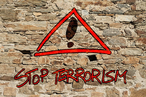 Stop Terrorism graffiti, terrorists, violent, destruction, crime HD wallpaper