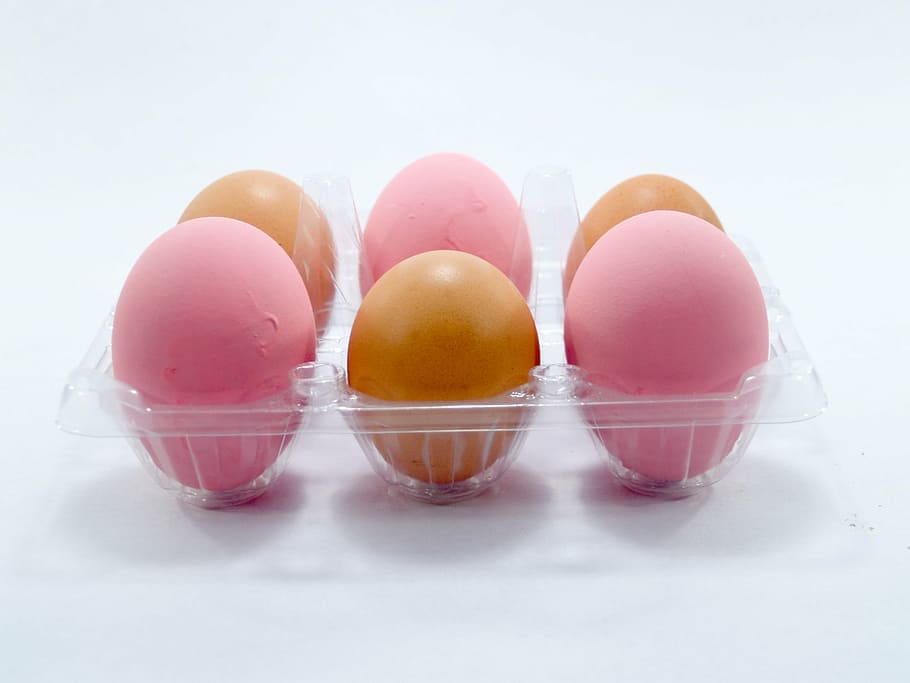 egg, pink, market, eggshell, cholesterol, meal, agriculture, HD wallpaper
