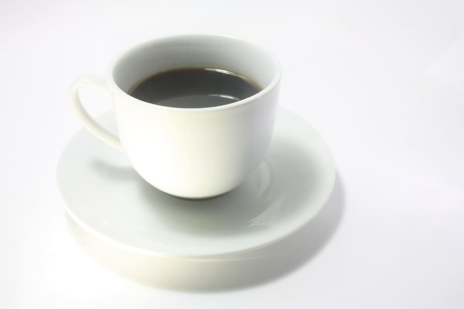 white, cup, saucer, black, coffee, espresso, drink, hot, cafe HD wallpaper