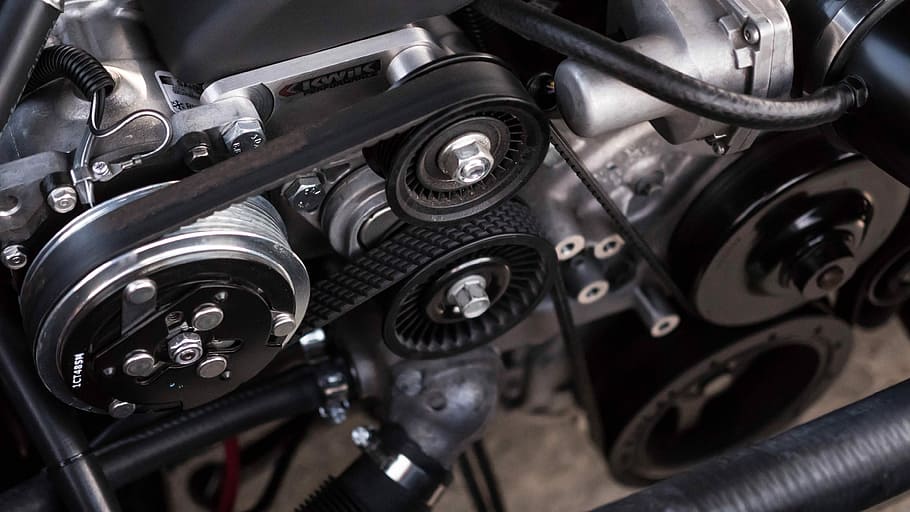 gray and black engine, close up photography of vehicle engine HD wallpaper