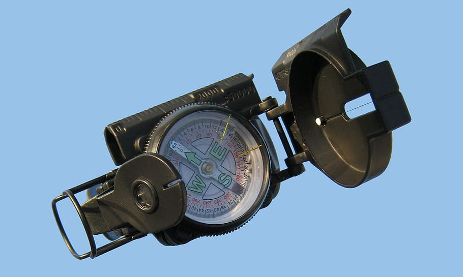 compass, navigation, compass point, outdoor, ad, magnetic, clear sky HD wallpaper