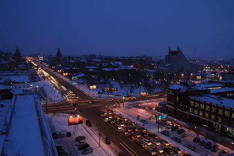 Omsk, Winter, Road, Cold, Siberia, western siberia, russia HD wallpaper