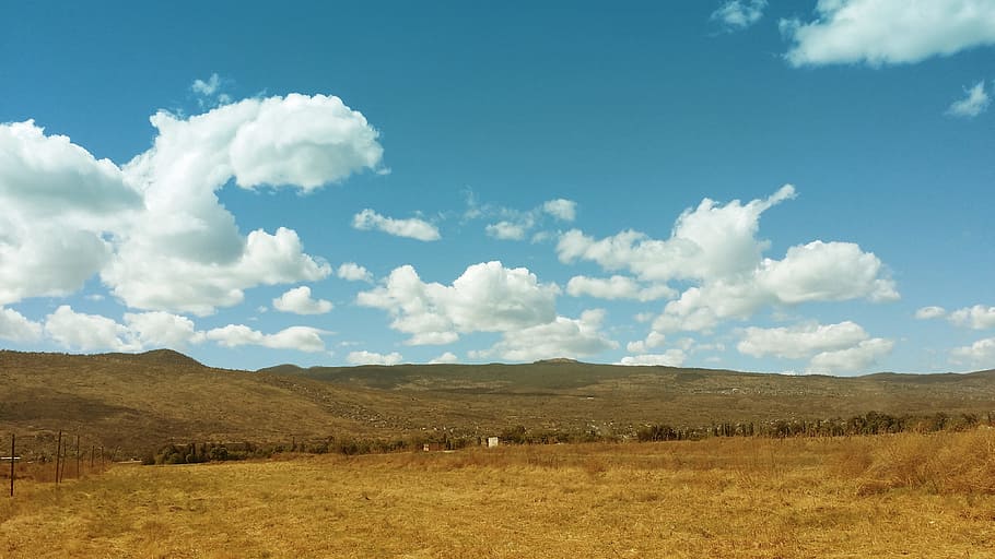 Landscape, Nature, Clouds, Field, sky, blue, cloud - sky, day HD wallpaper