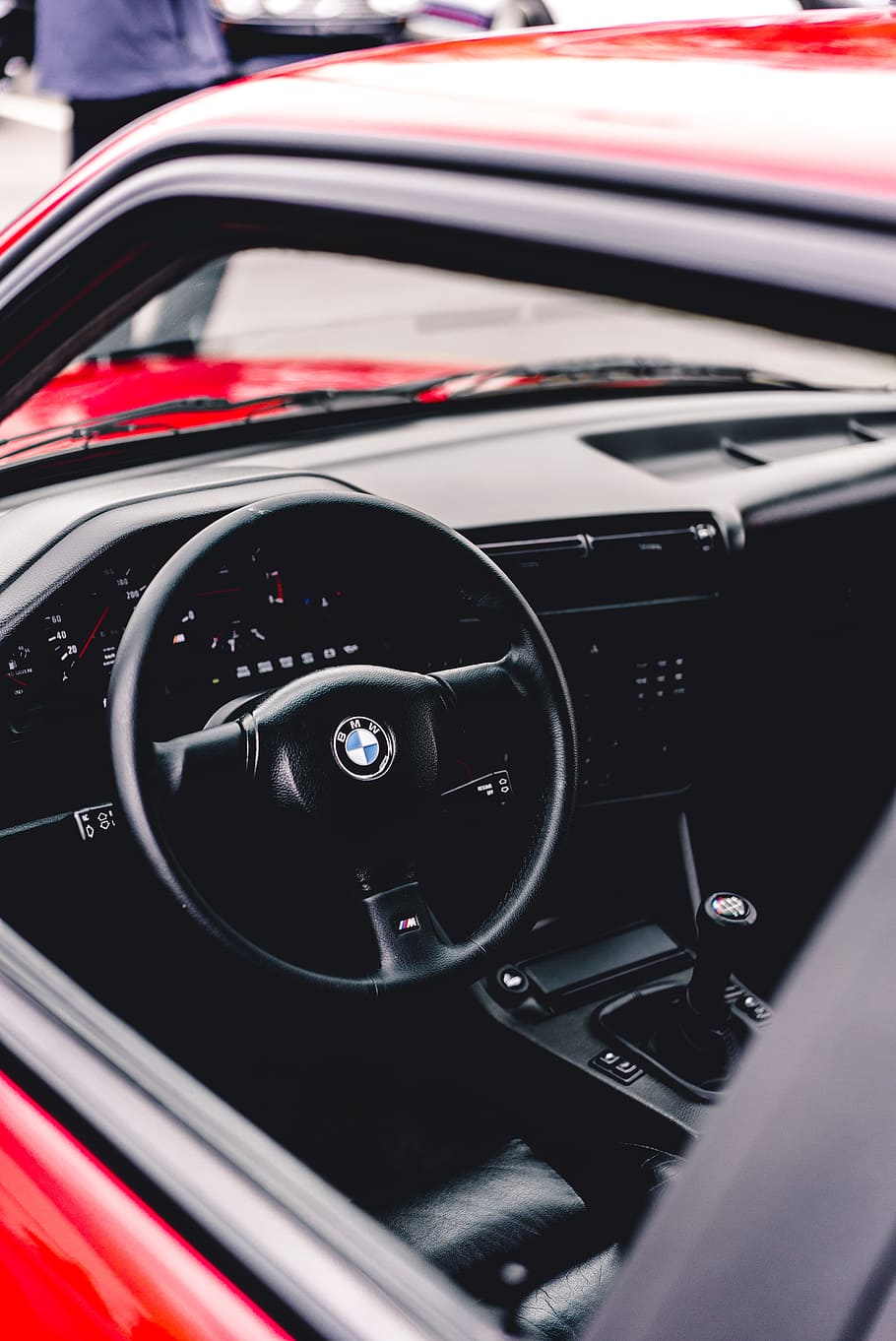 Timeless., selective focus photography of black BMW vehicle steering wheel, HD wallpaper