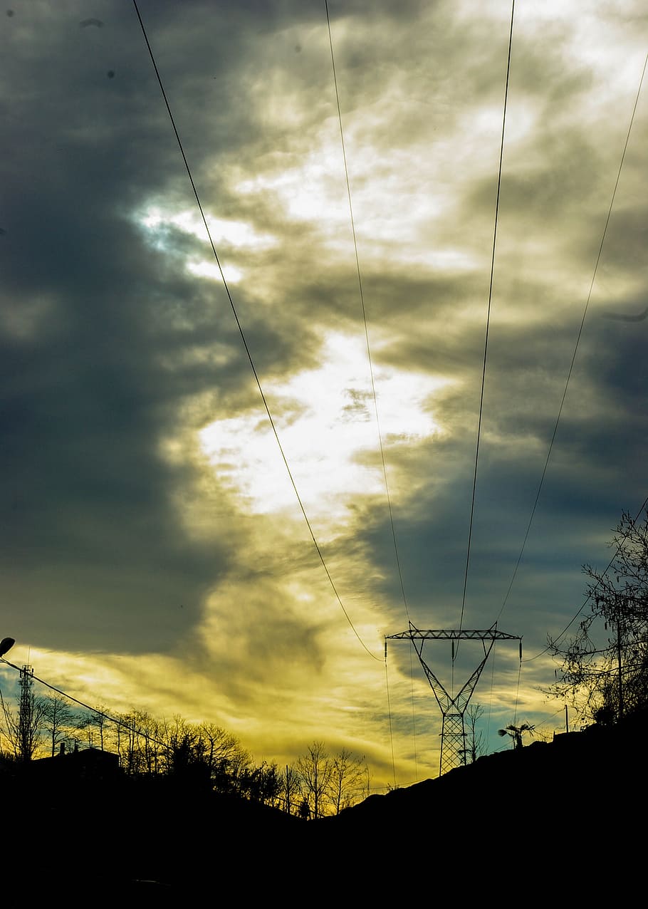 a light sweat, clouds, sunset, shadow, rize, turkey, sky, solar HD wallpaper