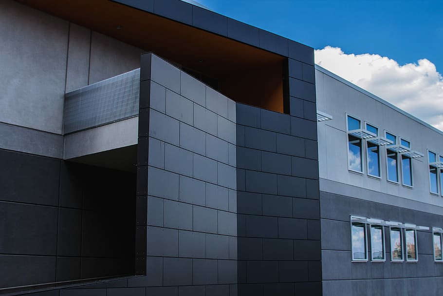 gray painted structure, architecture, modern, building Exterior HD wallpaper