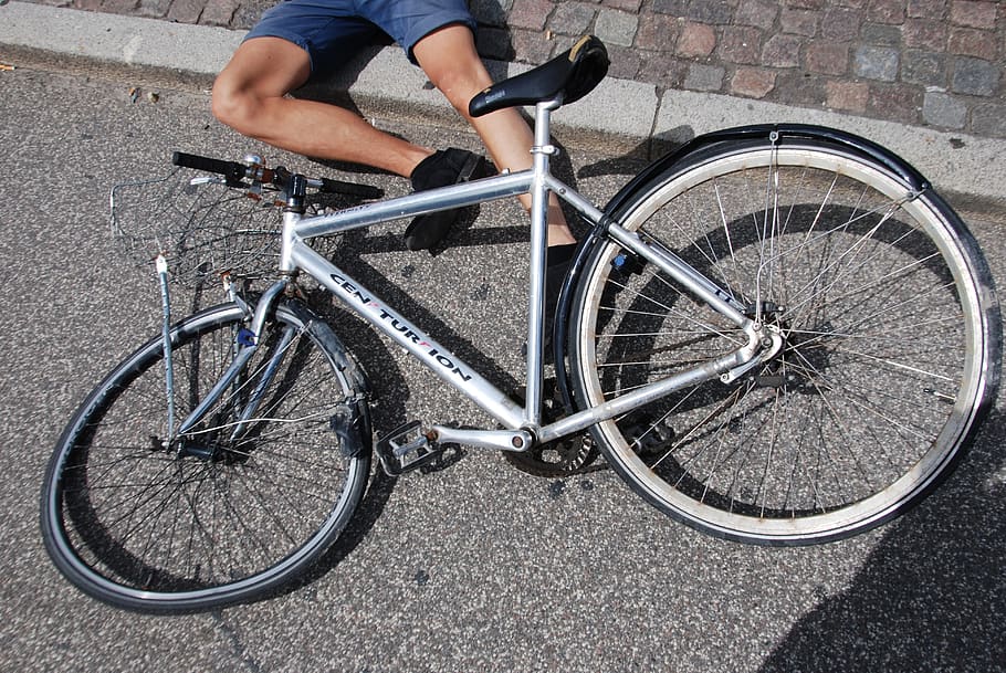 accident, smashed, damage, bike, transportation, bicycle, one person HD wallpaper
