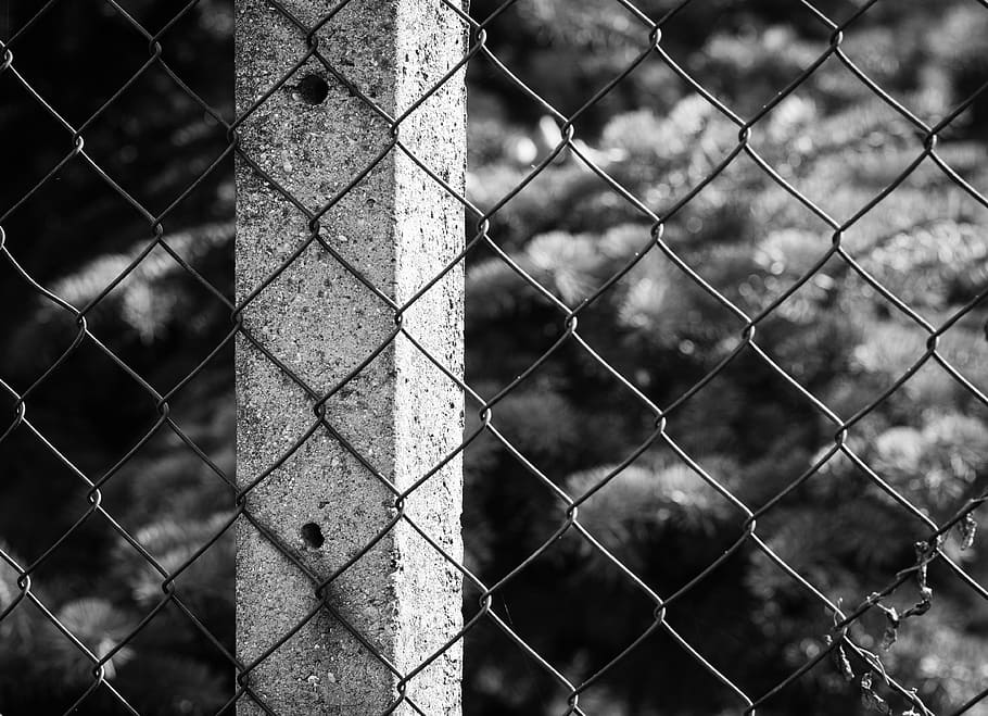 fence, column, wire, street, city, macro, close, detail, close up HD wallpaper