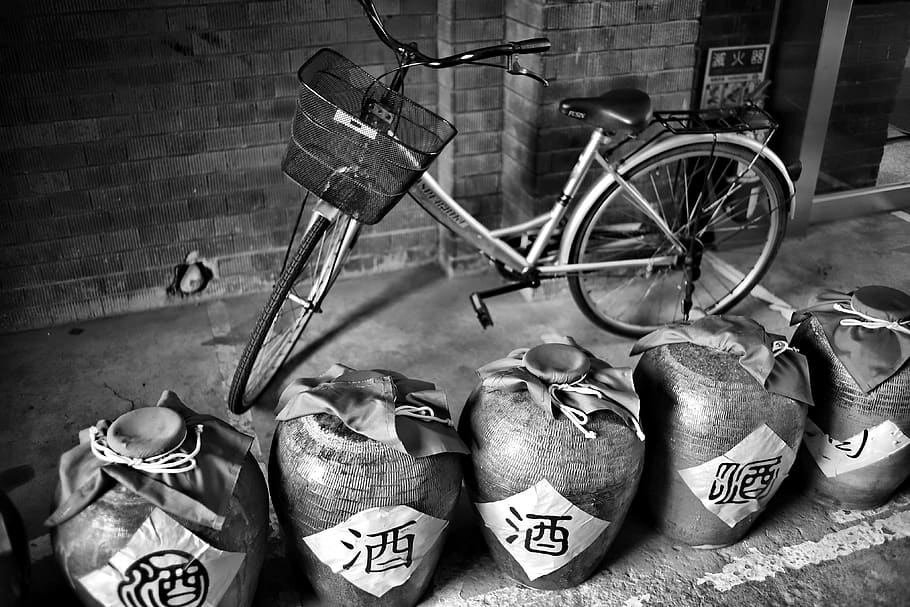 bicycle, jars, vehicle, no people, text, day, container, transportation HD wallpaper