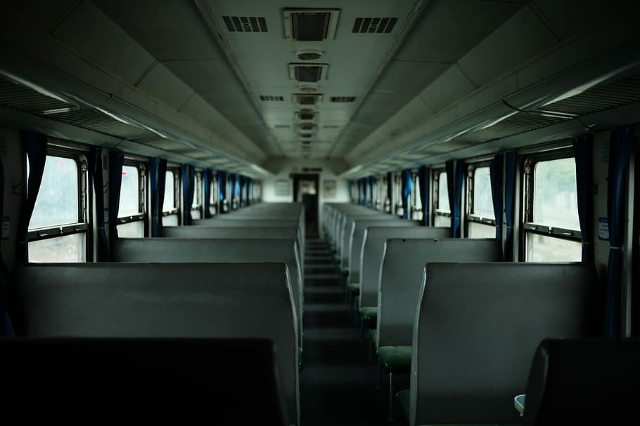 inside view of white bus displaying seats, passenger bus interior HD wallpaper